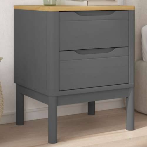 Noćni ormarić FLORO voštano sivi 45x39x57 cm masivna borovina - Siva 1 Cijena