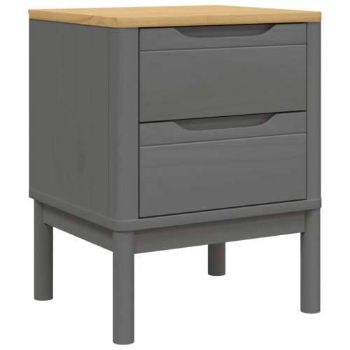 Noćni ormarić FLORO voštano sivi 45x39x57 cm masivna borovina - Siva 1 Cijena