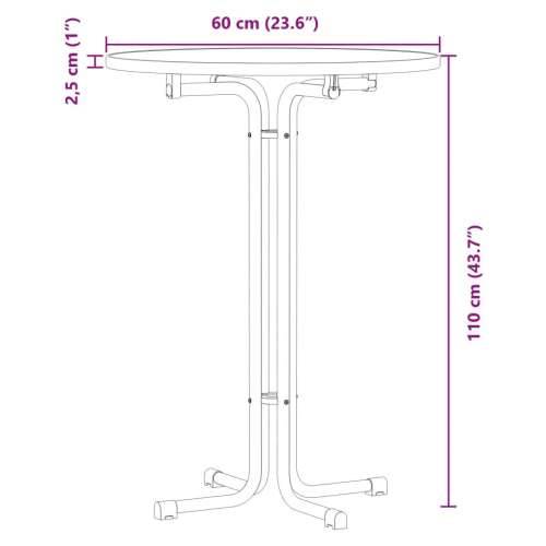 Blagovaonski stol crni Ø 60x110 cm konstruirano drvo i čelik - Crna 60 x 110 cm 1 Cijena