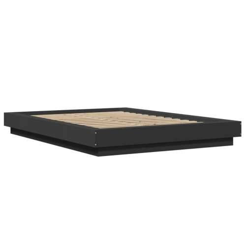 Okvir za krevet s LED svjetlima crni 120 x 200 cm drveni - Crna 120 x 200 cm Cijena