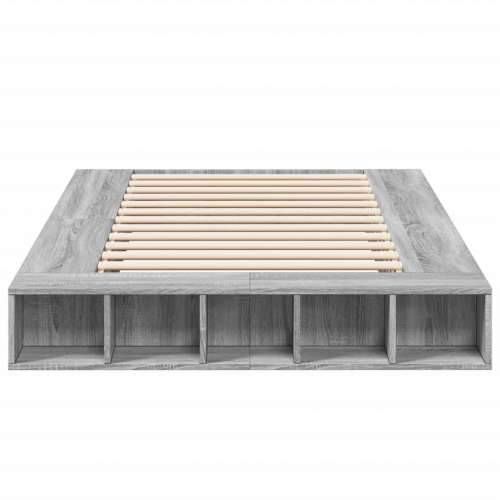 Okvir za krevet boja hrasta 120 x 200 cm od konstruiranog drva - Sivi hrast sonoma 120 x 200 cm Cijena
