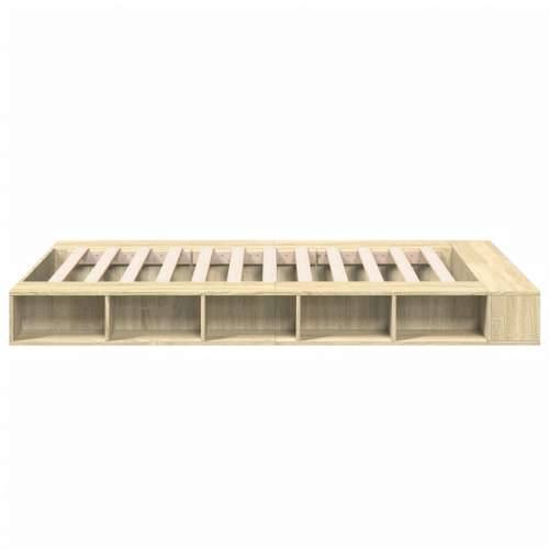 Okvir za krevet boja hrasta 135x190 cm od konstruiranog drva - sonoma hrast 135 x 190 cm Cijena