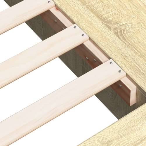 Okvir za krevet boja hrasta 135x190 cm od konstruiranog drva - sonoma hrast 135 x 190 cm Cijena