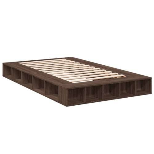 Okvir za krevet smeđi hrast 135x190 cm konstruirano drvo - Smeđi hrast 135 x 190 cm Cijena
