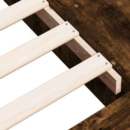 Okvir za krevet boja hrasta 90 x 200 cm konstruirano drvo - Dimljeni hrast 90 x 200 cm Cijena