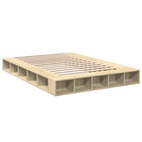 Okvir za krevet boja hrasta 160x200 cm od konstruiranog drva - sonoma hrast 160 x 200 cm Cijena