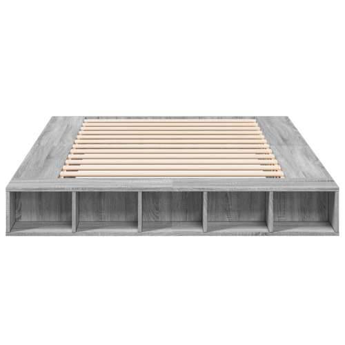 Okvir kreveta siva boja hrasta 140 x 200 cm konstruirano drvo - Sivi hrast sonoma 140 x 200 cm Cijena