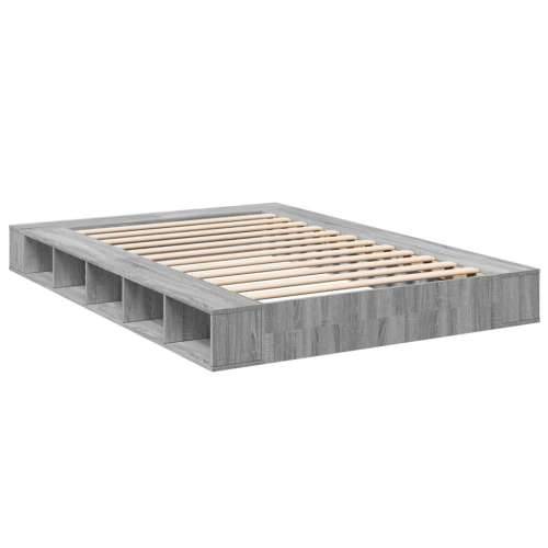 Okvir kreveta siva boja hrasta 140 x 200 cm konstruirano drvo - Sivi hrast sonoma 140 x 200 cm Cijena