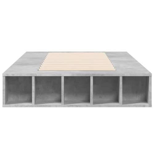 Okvir kreveta boja betona 100x200 cm od konstruiranog drva - Beton siva 100 x 200 cm Cijena
