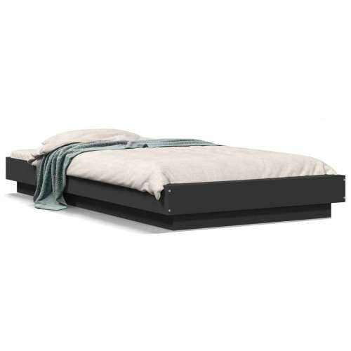Okvir za krevet s LED svjetlima crni 90x190cm konstruirano drvo - Crna 75 x 190 cm Cijena