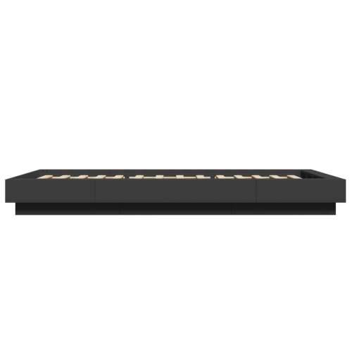 Okvir za krevet s LED svjetlima crni 90x190cm konstruirano drvo - Crna 75 x 190 cm Cijena