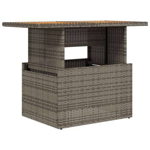 Vrtni stol sivi 100x55x73 cm od poliratana i bagremovog drva Siva 1 boja drva Cijena