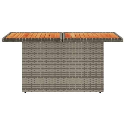 Vrtni stol sivi 100x55x73 cm od poliratana i bagremovog drva - Siva 1 boja drva Cijena