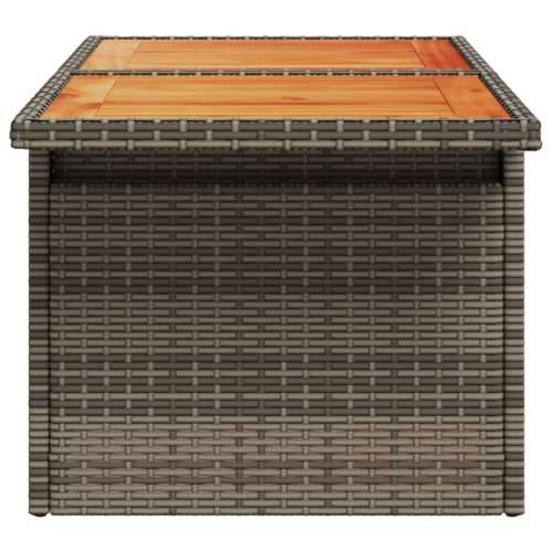 Vrtni stol sivi 100x55x73 cm od poliratana i bagremovog drva - Siva 1 boja drva Cijena