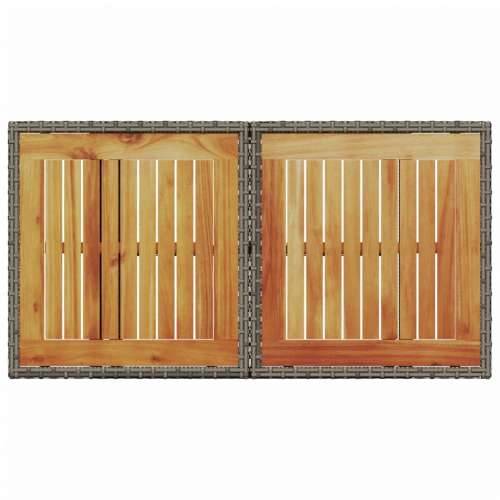 Vrtni stol sivi 100x55x73 cm od poliratana i bagremovog drva - Siva 1 boja drva Cijena