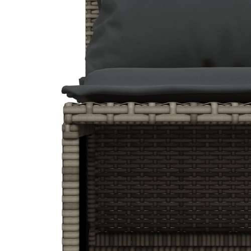 Vrtna garnitura - 4-dijelni set vrtnih sofa od poliratana s jastucima sivi - Siva 1 Cijena