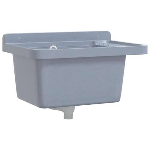 Lavabo - Umivaonik za zidnu montažu sivi 50x35x24 cm od smole - Siva 50 x 35 x 24 cm Cijena