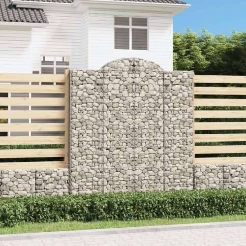Lučne gabionske košare 5 kom 200x30x220/240cm pocinčano željezo - 200 x 30 x 220/240 cm 5 Cijena