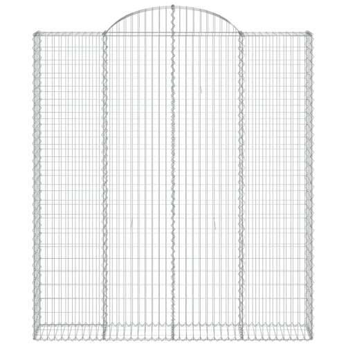 Lučne gabionske košare 5 kom 200x30x220/240cm pocinčano željezo - 200 x 30 x 220/240 cm 5 Cijena