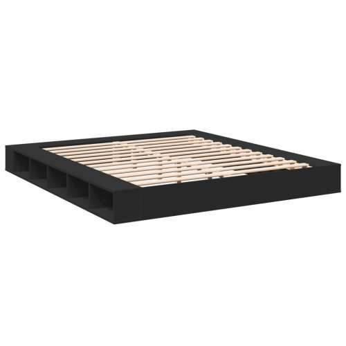 Okvir za krevet crni 200 x 200 cm konstruirano drvo - Crna 200 x 200 cm Cijena