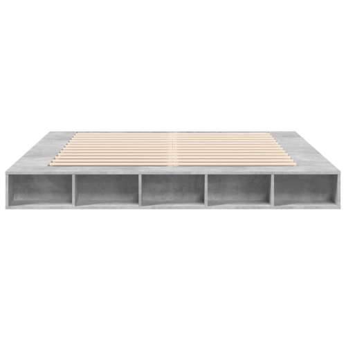 Okvir kreveta siva boja betona 180x200 cm od konstruiranog drva - Beton siva 180 x 200 cm Cijena