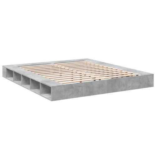 Okvir kreveta siva boja betona 180x200 cm od konstruiranog drva - Beton siva 180 x 200 cm Cijena