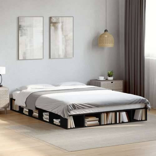 Okvir za krevet crni 160x200 cm konstruirano drvo Crna 160 x 200 cm Cijena