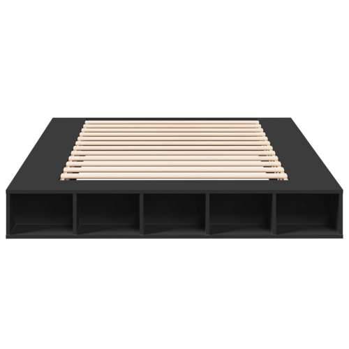 Okvir za krevet crni 150x200 cm konstruirano drvo - Crna 150 x 200 cm Cijena