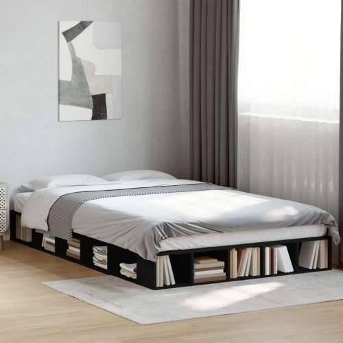 Okvir za krevet crni 120x190 cm konstruirano drvo - Crna 120 x 190 cm Cijena