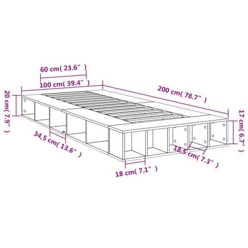 Okvir za krevet bijeli 120 x 200 cm konstruirano drvo - Bijela 100 x 200 cm Cijena