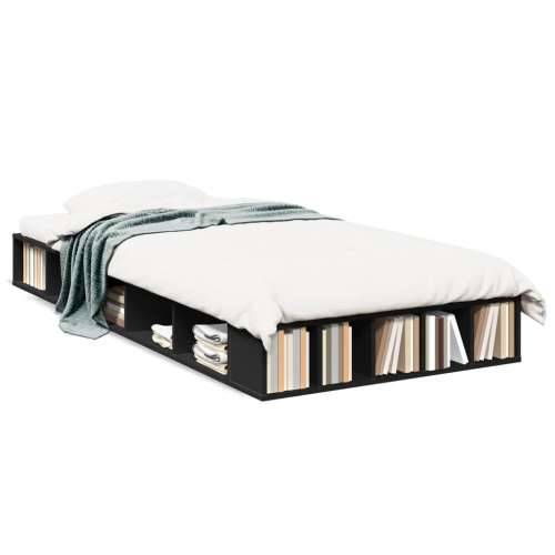Okvir za krevet crni 90 x 190 cm od konstruiranog drva - Crna 90 x 190 cm Cijena