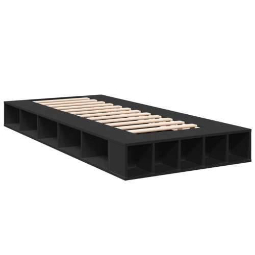 Okvir za krevet crni 90 x 190 cm od konstruiranog drva - Crna 90 x 190 cm Cijena