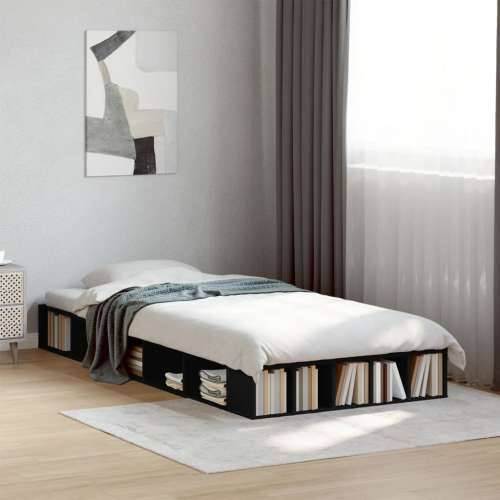 Okvir za krevet crni 90 x 190 cm od konstruiranog drva - Crna 90 x 190 cm Cijena