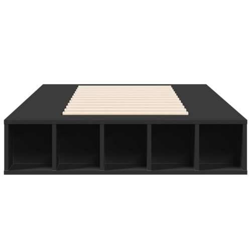 Okvir za krevet crni 90 x 190 cm od konstruiranog drva - Crna 90 x 190 cm Cijena