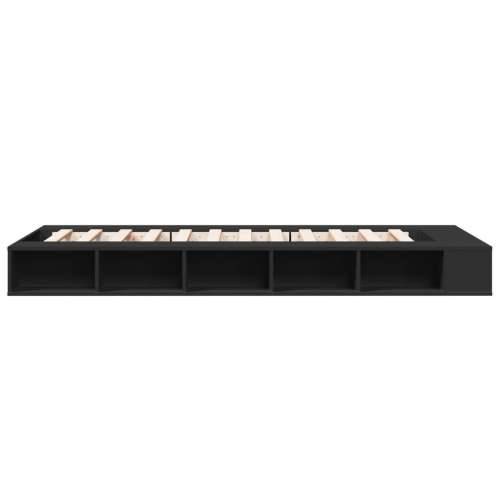 Okvir za krevet crni 90 x 190 cm od konstruiranog drva - Crna 90 x 190 cm Cijena