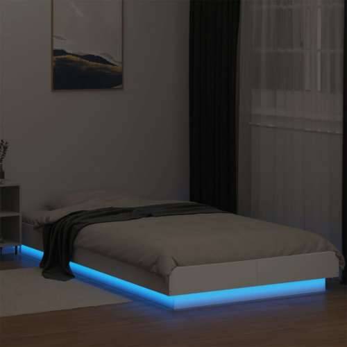 Okvir za krevet s LED svjetlima 90x190 cm konstruirano drvo - Bijela 75 x 190 cm Cijena