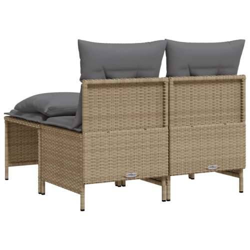 Vrtna garnitura - 4-dijelni set vrtnih sofa s jastucima bež od poliratana - Bež 1 Cijena