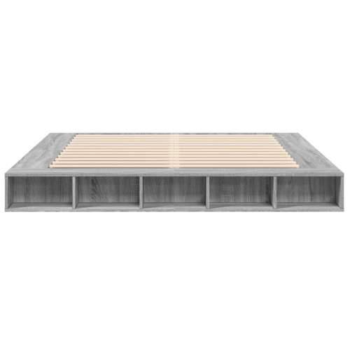 Okvir za krevet boja hrasta 200x200 cm od konstruiranog drva Sivi hrast sonoma 200 x 200 cm Cijena