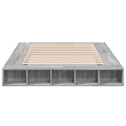 Okvir za krevet boja hrasta 150x200 cm od konstruiranog drva - Sivi hrast sonoma 150 x 200 cm Cijena