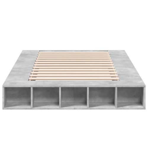 Okvir kreveta boja betona 135 x 190 cm od konstruiranog drva - Beton siva 135 x 190 cm Cijena