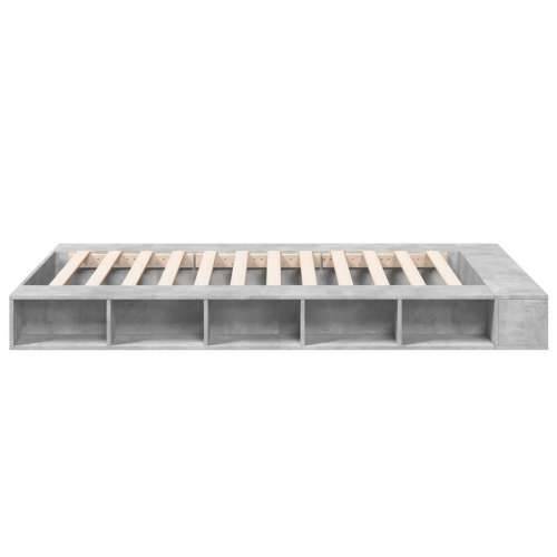 Okvir kreveta boja betona 135 x 190 cm od konstruiranog drva - Beton siva 135 x 190 cm Cijena