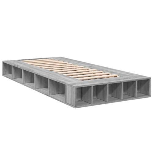 Okvir za krevet boja hrasta 90x190 cm od konstruiranog drva - Sivi hrast sonoma 90 x 190 cm Cijena
