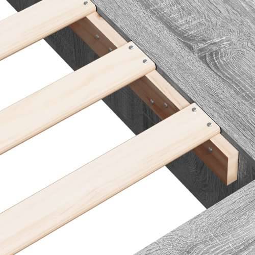 Okvir za krevet boja hrasta 90x190 cm od konstruiranog drva - Sivi hrast sonoma 90 x 190 cm Cijena