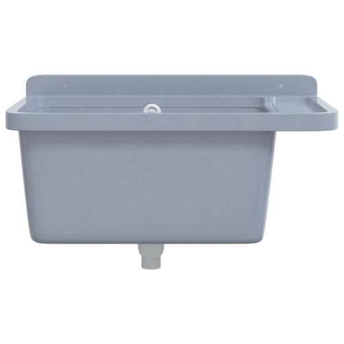 Lavabo - Umivaonik za zidnu montažu sivi 60x40x28 cm od smole - Siva 60 x 40 x 28 cm Cijena