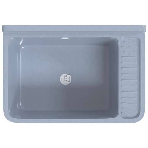 Lavabo - Umivaonik za zidnu montažu sivi 60x40x28 cm od smole - Siva 60 x 40 x 28 cm Cijena