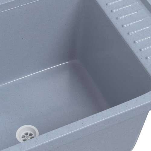 Lavabo - Umivaonik za zidnu montažu sivi 60x40x28 cm od smole - Siva 60 x 40 x 28 cm Cijena