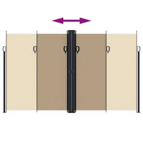 Bočna tenda na uvlačenje bež 200x1200 cm - Bež 200 x 1200 cm 1 Cijena