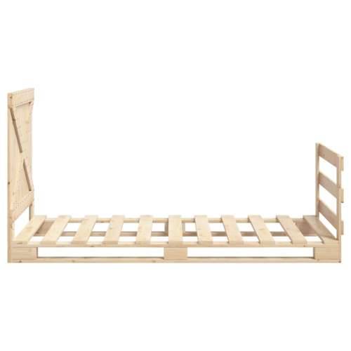 Okvir kreveta s uzglavljem 100 x 200 cm od masivne borovine - Prirodna 100 x 200 cm Ne with cross headboard & footboard Cijena