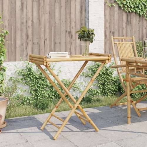 Sklopivi stol s pladnjem 70,5 x 42,5 x 80 cm od bambusa Cijena