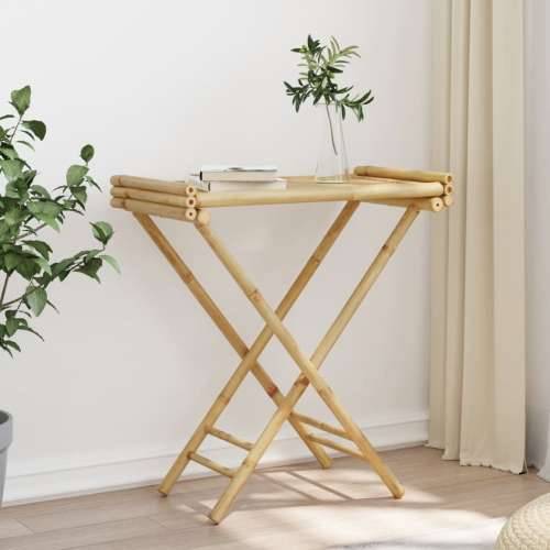 Sklopivi stol s pladnjem 70,5 x 42,5 x 80 cm od bambusa Cijena